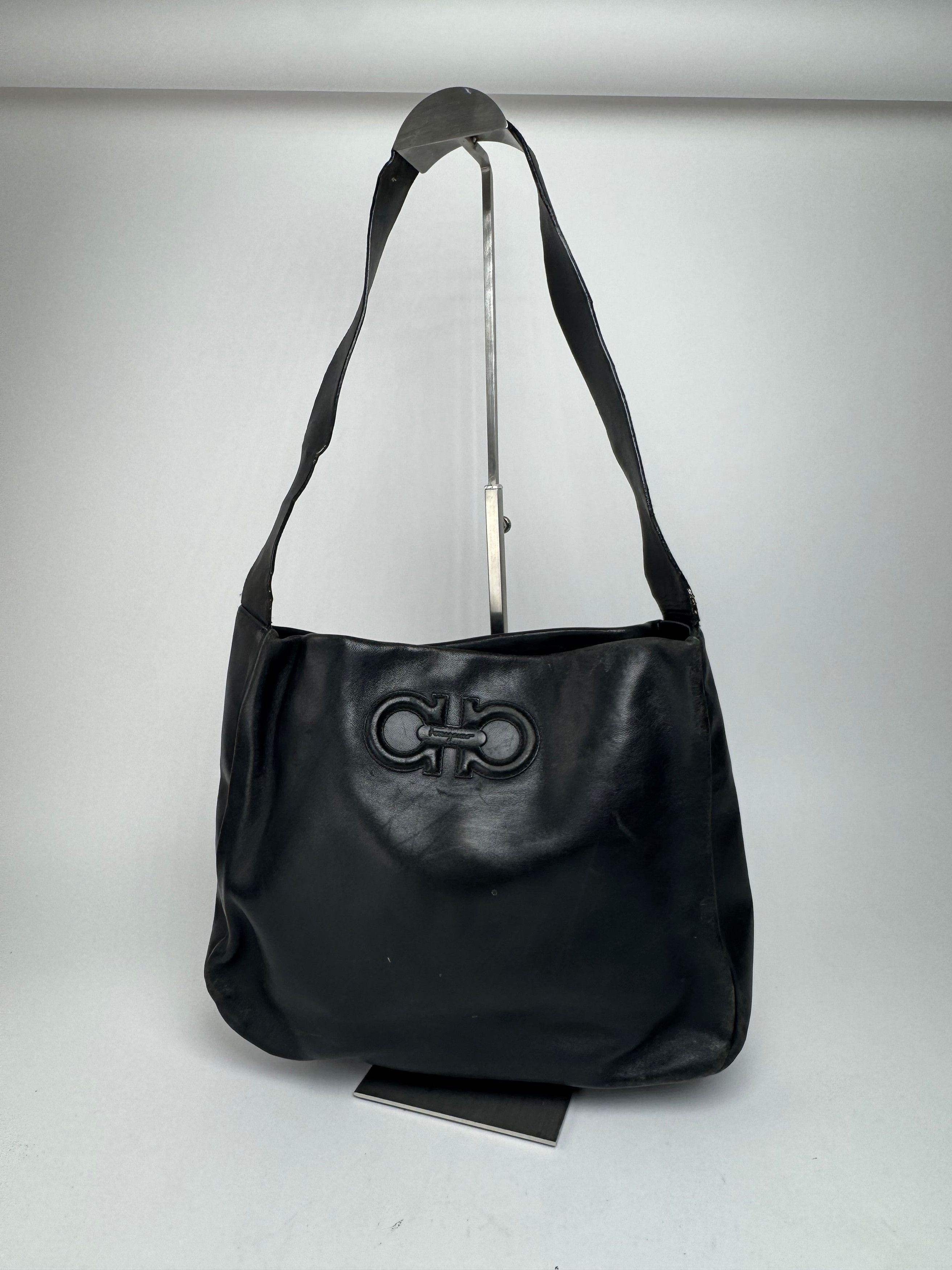 Salvatore Ferragamo Vintage Leather bag Black Size ONE SIZE - 7 Thumbnail