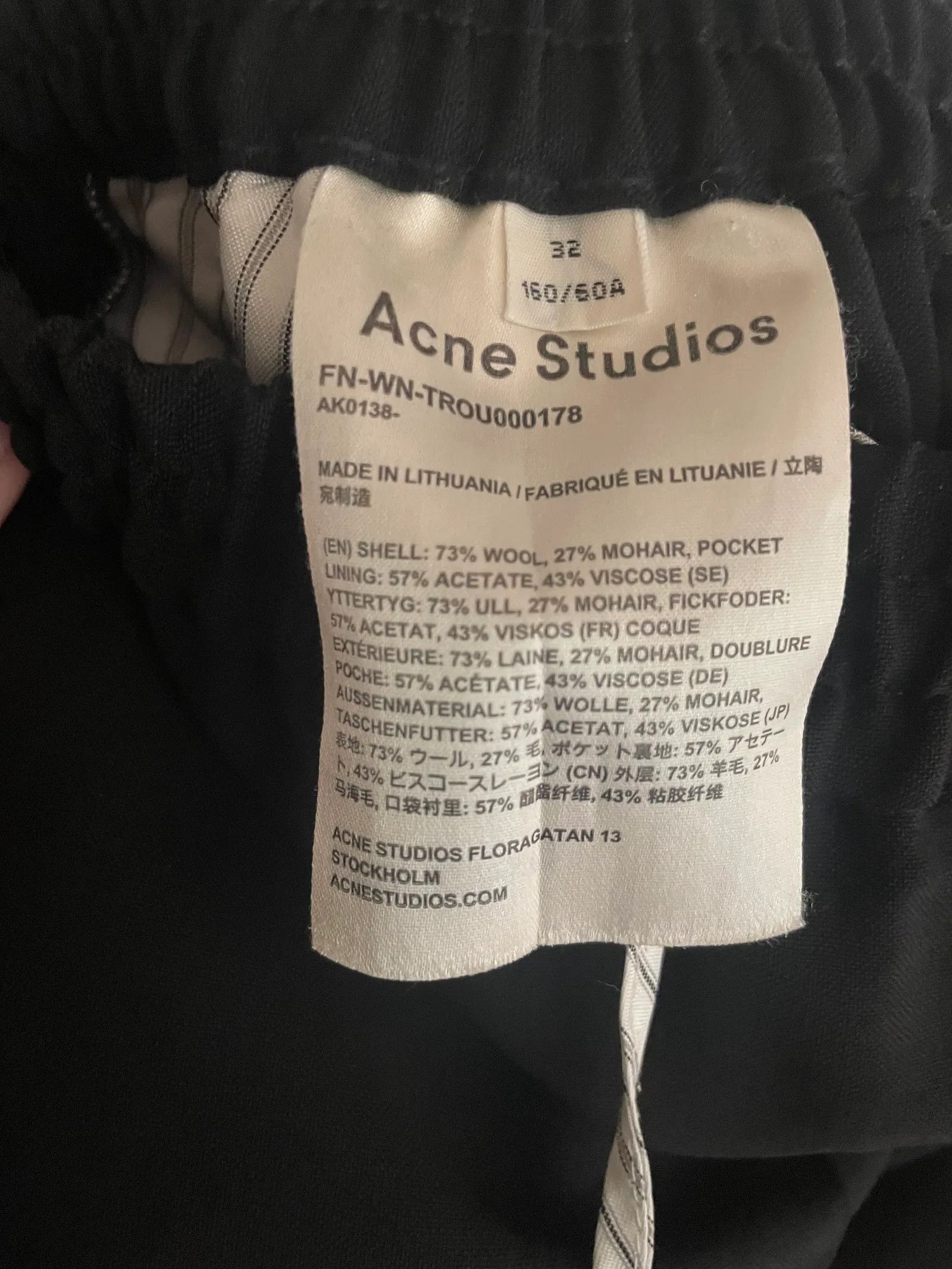 Acne Studios Acne Studios TROU000178 Pants Size 24" / US 00 / IT 34 - 3 Thumbnail