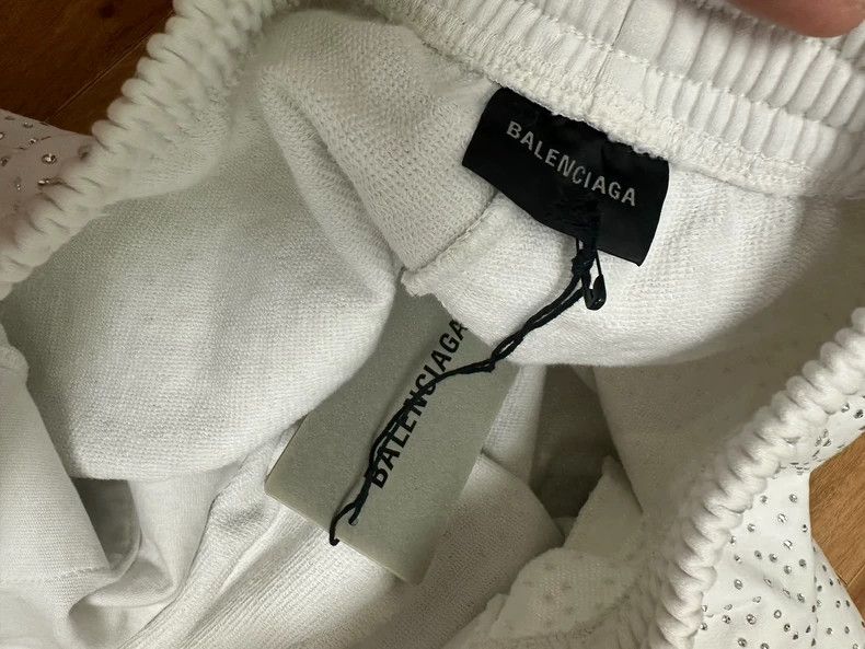 Balenciaga Balenciaga SS23 White Crystal Casual Pants - dmc Size US 38 / EU 54 - 2 Thumbnail