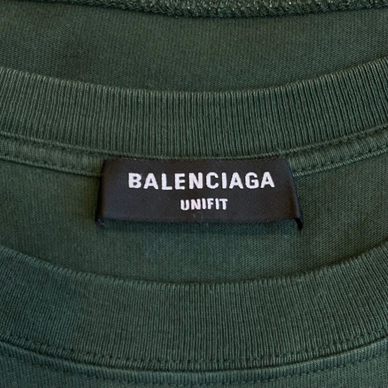 Balenciaga Balenciaga Letter Print Green Short Sleeve T-Shirt - dmc Size US L / EU 52-54 / 3 - 3 Thumbnail