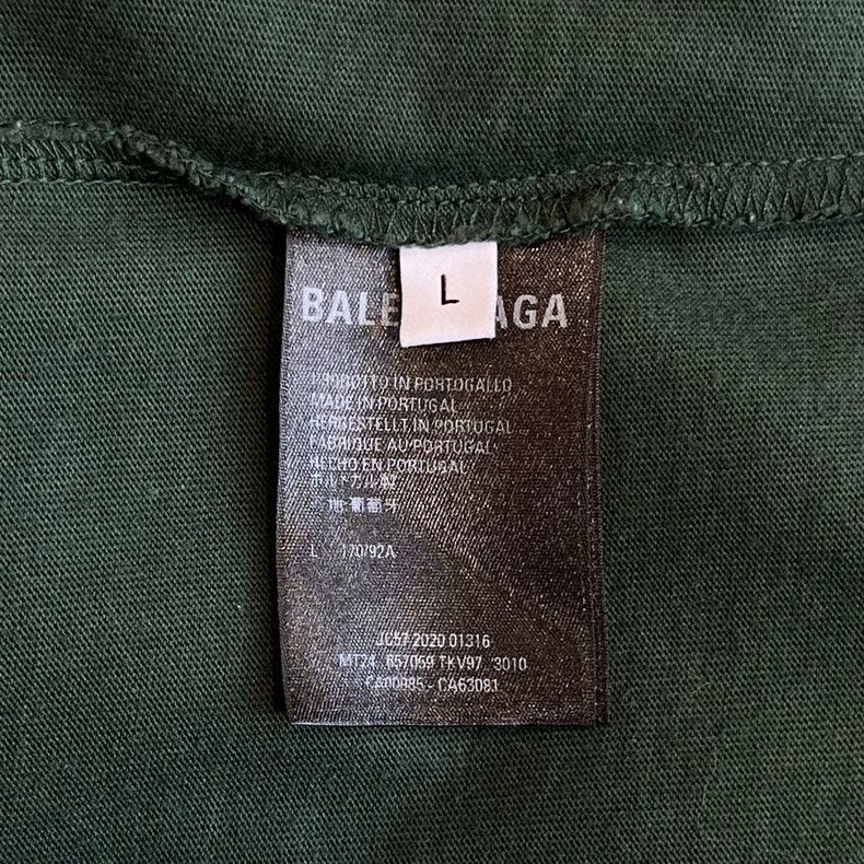 Balenciaga Balenciaga Letter Print Green Short Sleeve T-Shirt - dmc Size US L / EU 52-54 / 3 - 6 Thumbnail