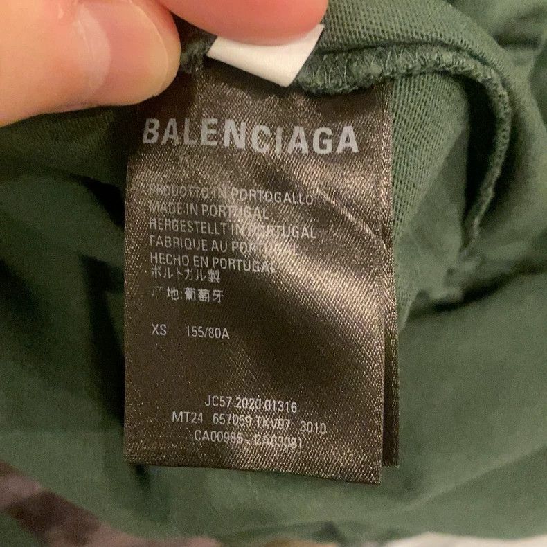 Balenciaga Balenciaga Unisex Green Oversized T-Shirt - dmc Size US XS / EU 42 / 0 - 5 Thumbnail