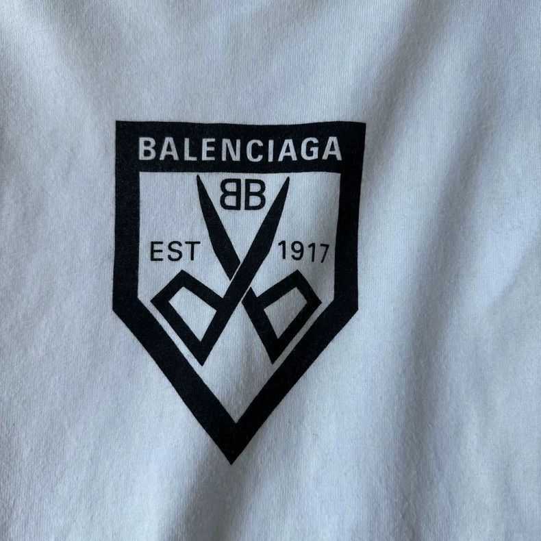 Balenciaga Balenciaga White Scissors Size S T-shirt - dmc Size US S / EU 44-46 / 1 - 3 Thumbnail