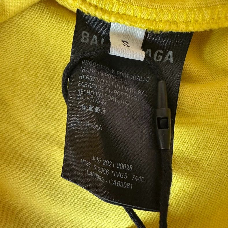 Balenciaga Balenciaga Yellow Classic Logo Short Sleeve - dmc Size US S / EU 44-46 / 1 - 5 Thumbnail
