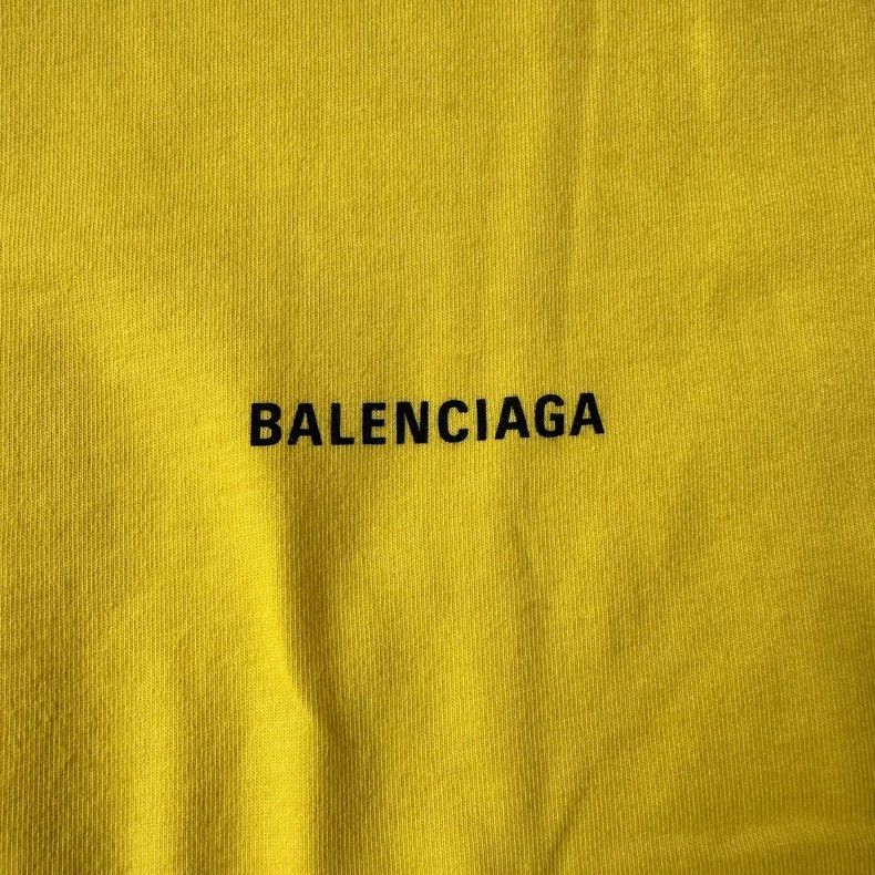 Balenciaga Balenciaga Yellow Classic Logo Short Sleeve - dmc Size US S / EU 44-46 / 1 - 3 Thumbnail