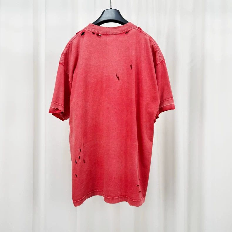Balenciaga Balenciaga Washed Distressed Logo Tee - dmc Size US M / EU 48-50 / 2 - 2 Thumbnail