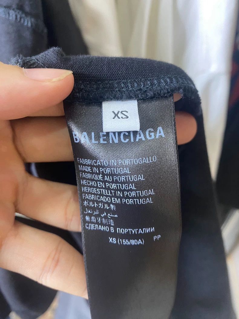 Balenciaga Balenciaga Crystal Logo Washed Black Tee - dmc Size US XS / EU 42 / 0 - 4 Thumbnail