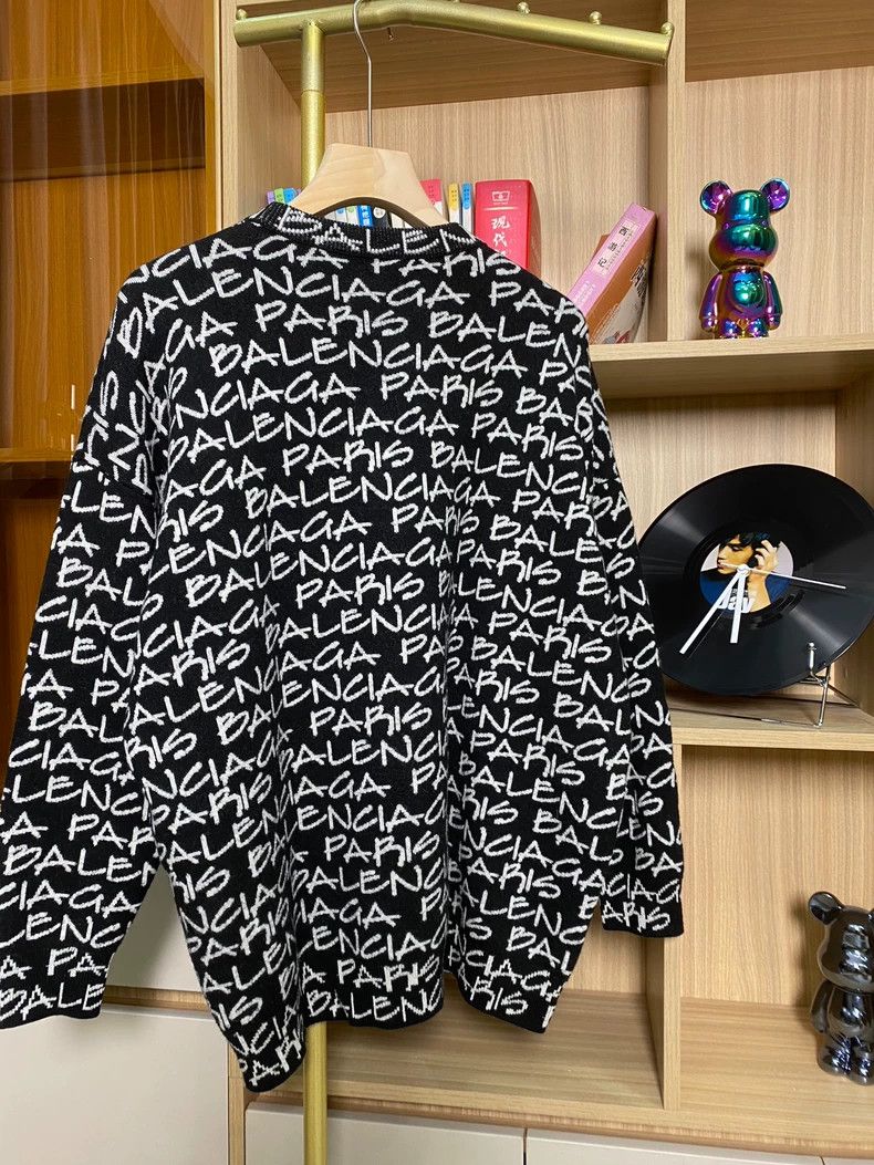 Balenciaga Balenciaga Logo Print Sweater L - dmc Size US L / EU 52-54 / 3 - 3 Thumbnail