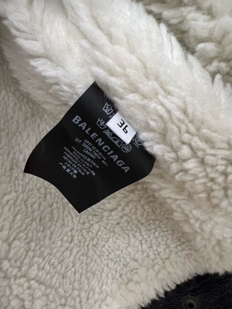 Balenciaga Balenciaga Fleece Lined Denim Jacket - dmc Size US S / EU 44-46 / 1 - 4 Thumbnail