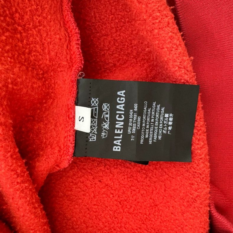 Balenciaga Balenciaga Red Logo Sweatshirt S - dmc Size US S / EU 44-46 / 1 - 6 Thumbnail