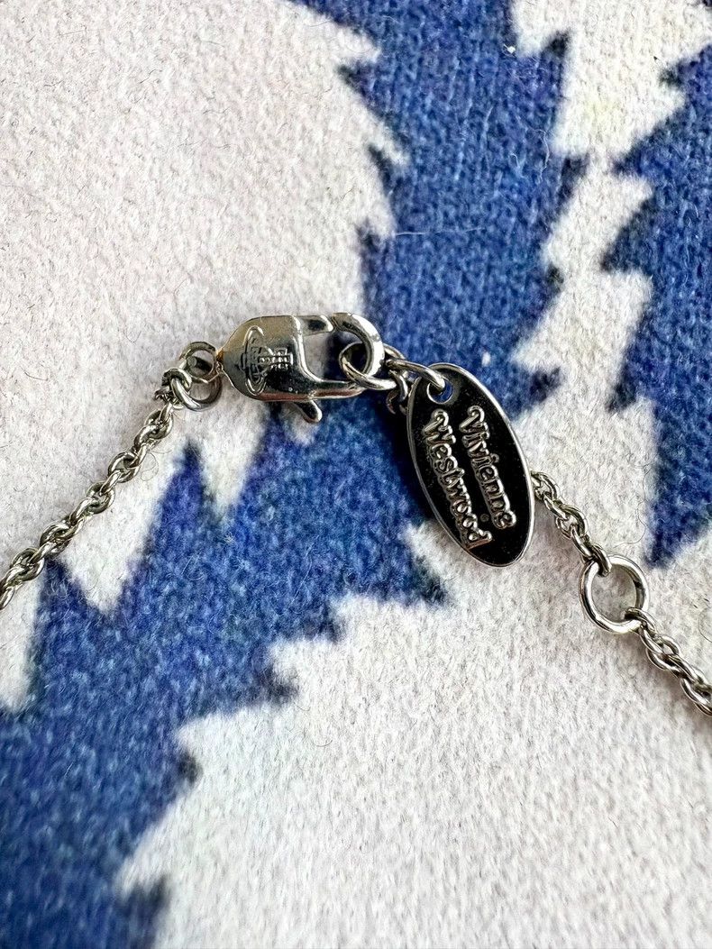 Vivienne Westwood Vivienne Westwood Silver Crystal Saturn Necklace - dmc Size ONE SIZE - 3 Thumbnail