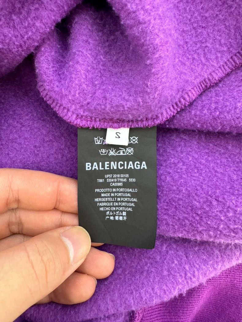 Balenciaga Balenciaga Purple Logo Back Hoodie S - dmc Size US S / EU 44-46 / 1 - 5 Thumbnail
