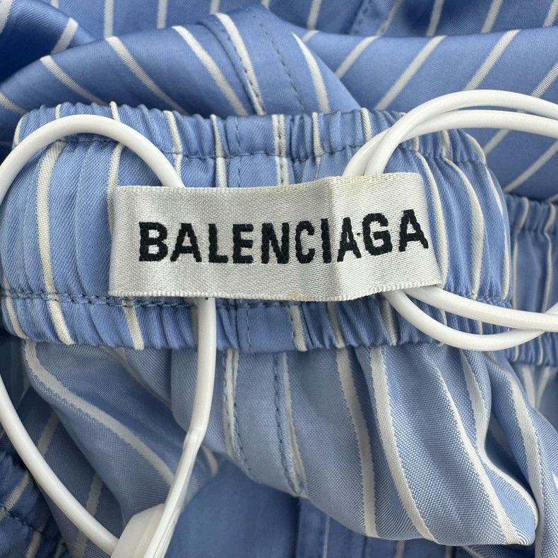 Balenciaga Balenciaga Blue White Stripe Logo Pants - dmc Size US 38 / EU 54 - 5 Thumbnail