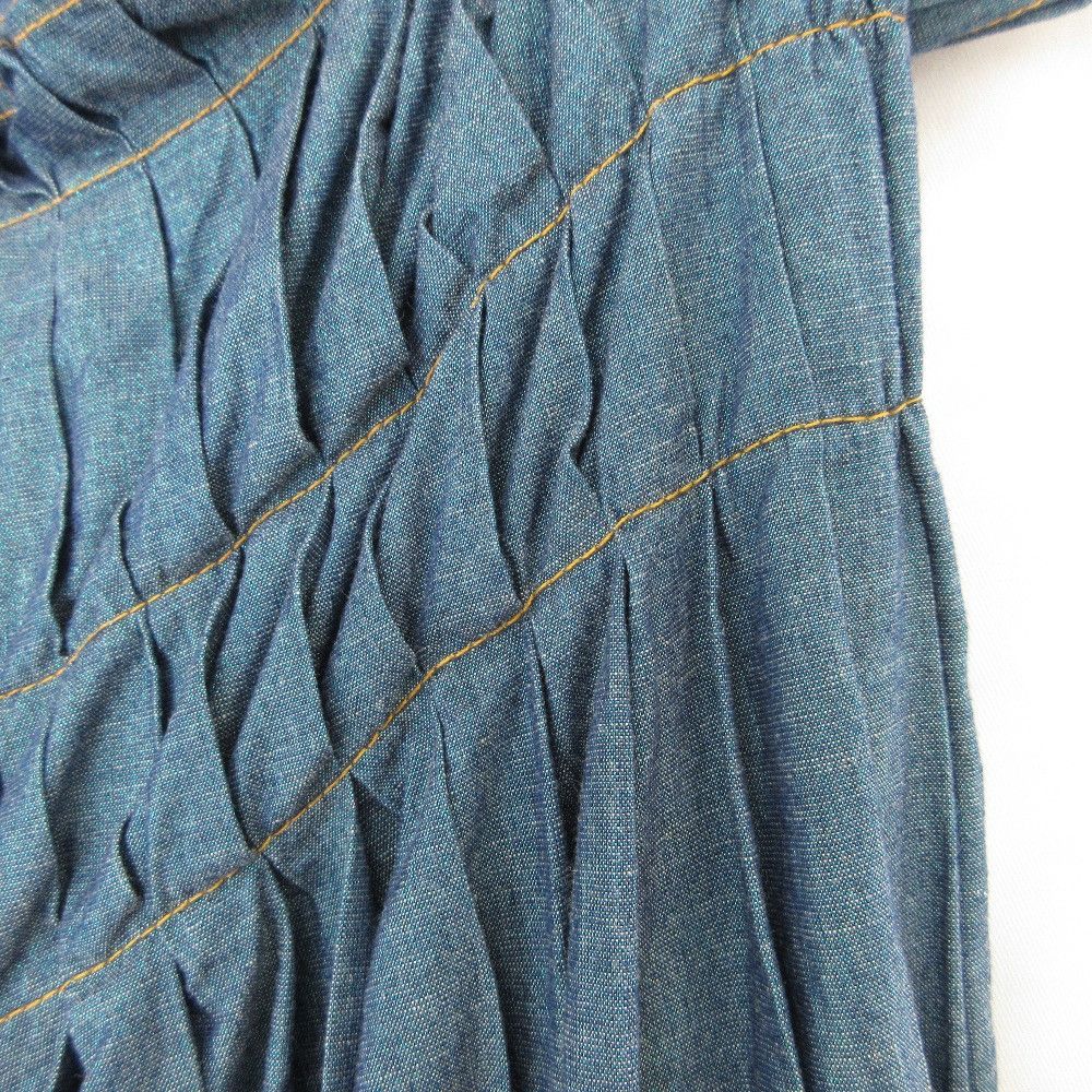 Other tricot COMME des GARCONS Lame Denim Pleated Dress Denim Dresses DUTY FREE for USA