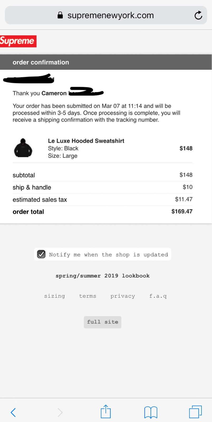 Supreme Supreme le luxe hoodie Size US L / EU 52-54 / 3 - 7 Thumbnail