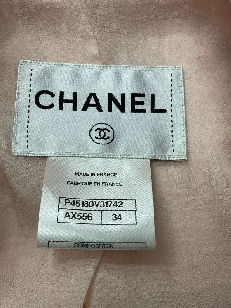 Chanel Pink Tweed Edge Coat - dmc