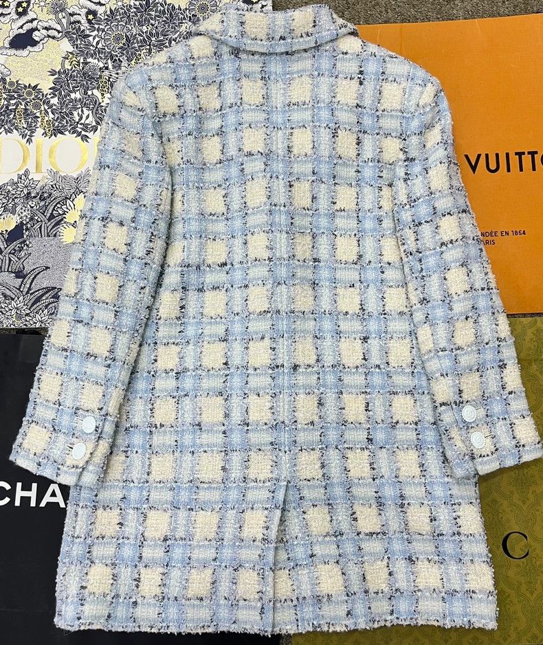 Chanel Chanel 22B Blue White Sequin Coat - dmc Size US M / EU 48-50 / 2 - 4 Thumbnail