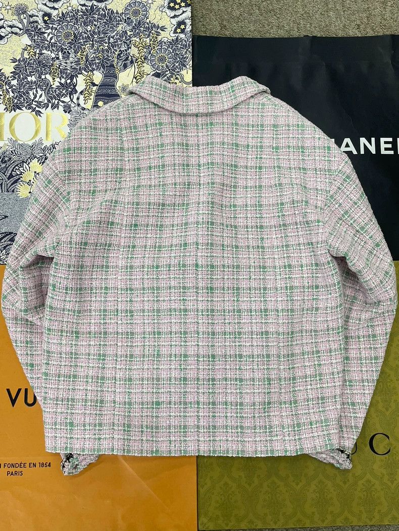 Chanel Chanel Pink Green Woven Collar Jacket - dmc Size US M / EU 48-50 / 2 - 3 Thumbnail