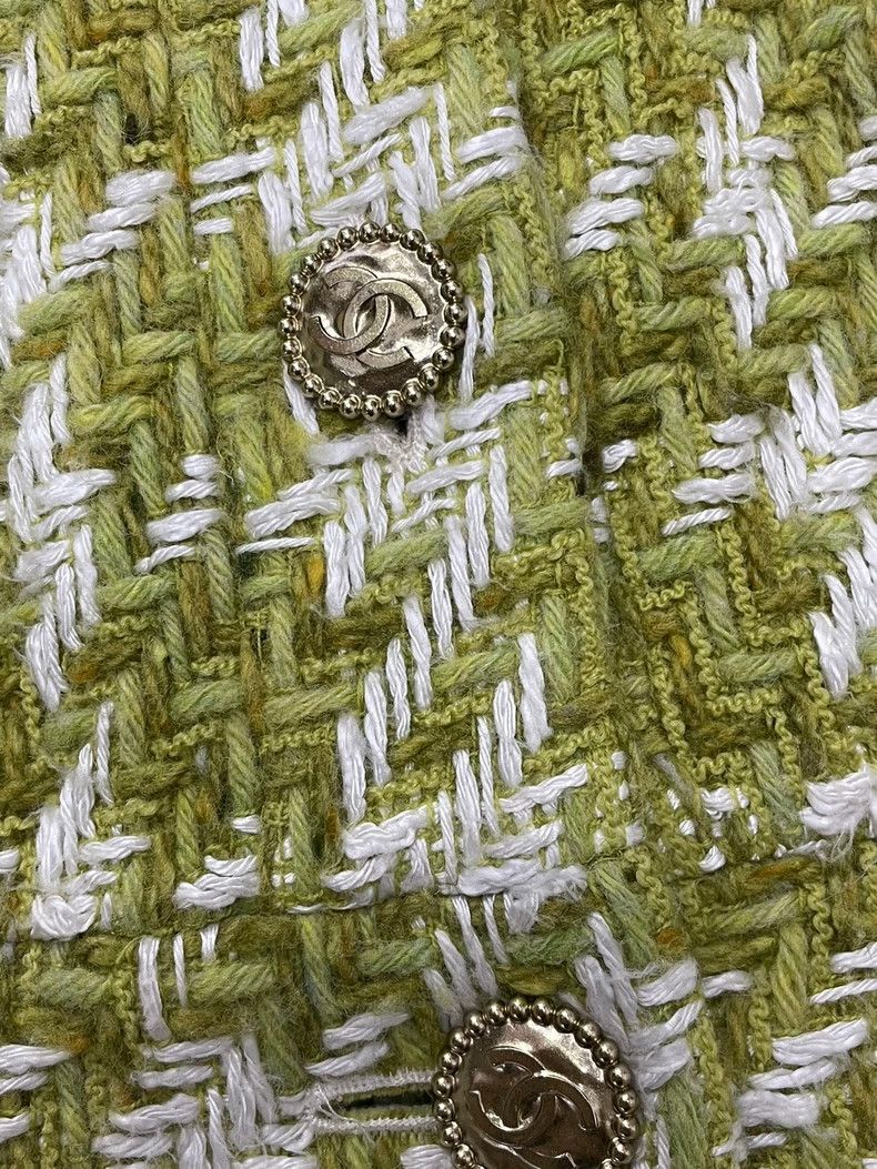 Chanel Chanel Green White Houndstooth Jacket - dmc Size US M / EU 48-50 / 2 - 2 Thumbnail