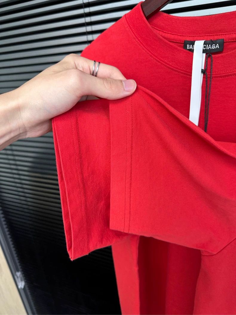 Balenciaga Balenciaga Red Logo Short Sleeve T-shirt - dmc Size US XS / EU 42 / 0 - 6 Thumbnail