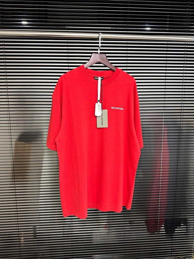 Balenciaga Balenciaga Red Logo Short Sleeve T-shirt - dmc Size US XS / EU 42 / 0 - 2 Thumbnail