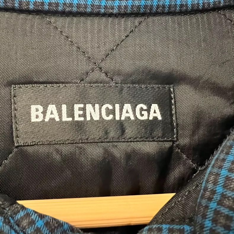 Balenciaga Balenciaga Checked Cotton Shirt Jacket - dmc Size US XS / EU 42 / 0 - 3 Thumbnail
