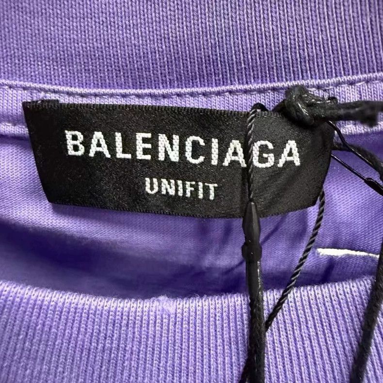 Balenciaga Balenciaga Purple Distressed Short Sleeve - dmc Size US XXS / EU 40 - 2 Thumbnail