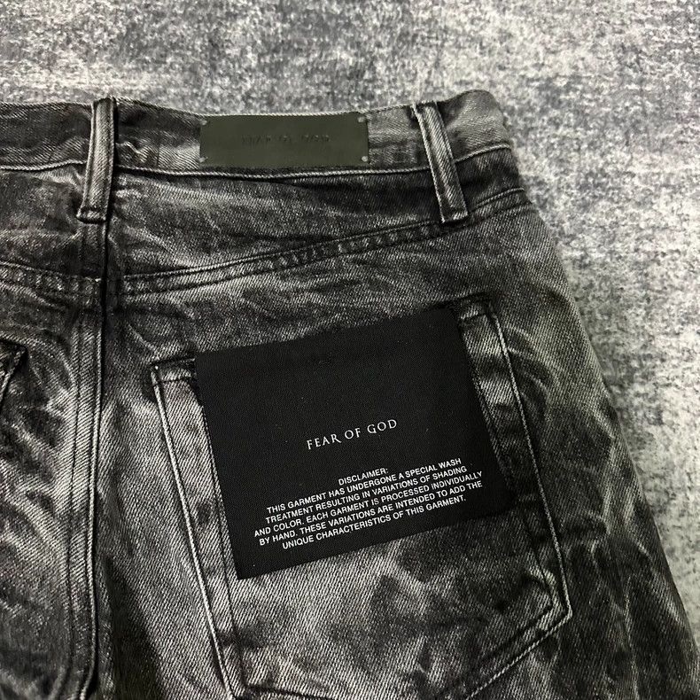 Fear of God Fear of God Black Water Ripple Denim - dmc Size US 29 - 9 Thumbnail