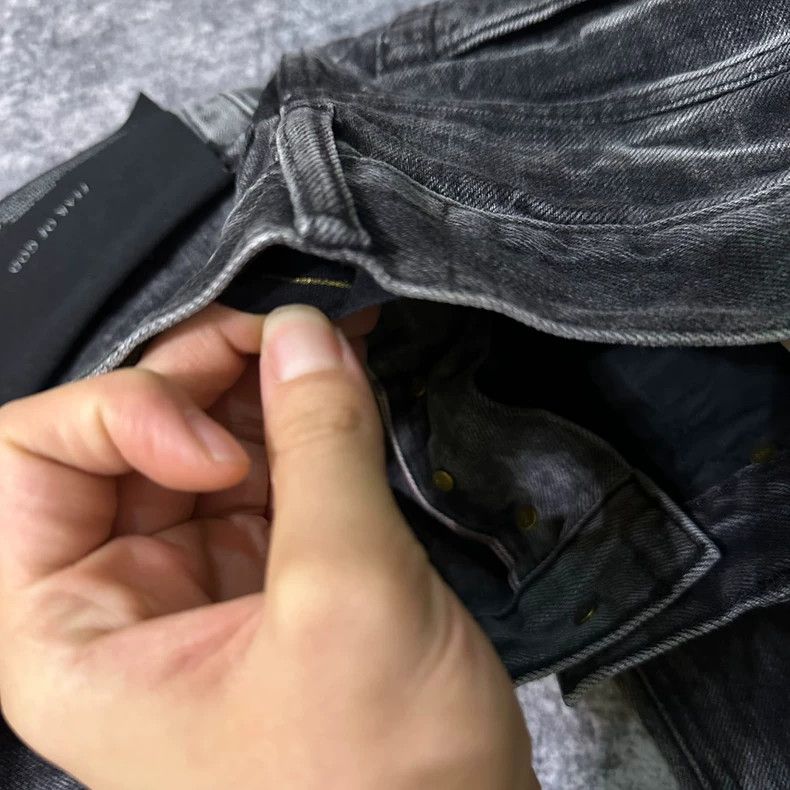 Fear of God Fear of God Black Water Ripple Denim - dmc Size US 29 - 6 Thumbnail
