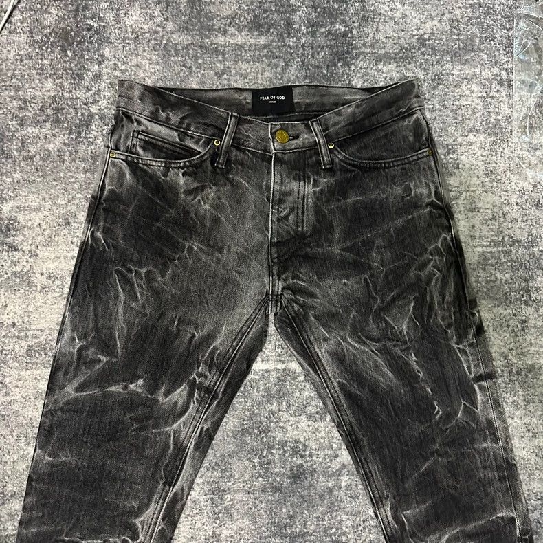 Fear of God Fear of God Black Water Ripple Denim - dmc Size US 29 - 3 Thumbnail