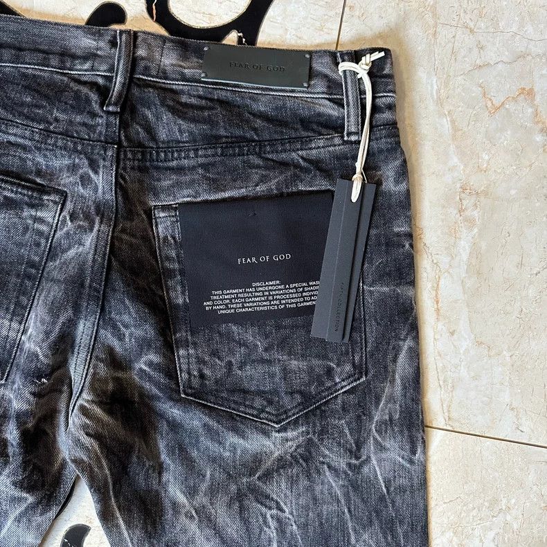 Fear of God Fear of God Black Water Ripple Denim - dmc Size US 32 / EU 48 - 8 Thumbnail