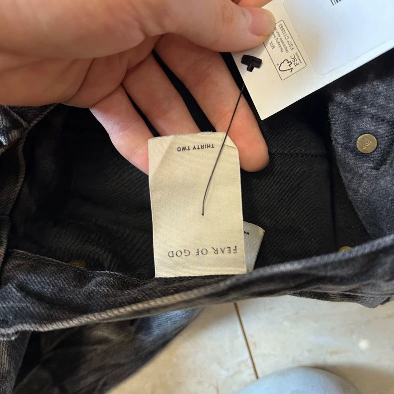 Fear of God Fear of God Black Water Ripple Denim - dmc Size US 32 / EU 48 - 6 Thumbnail