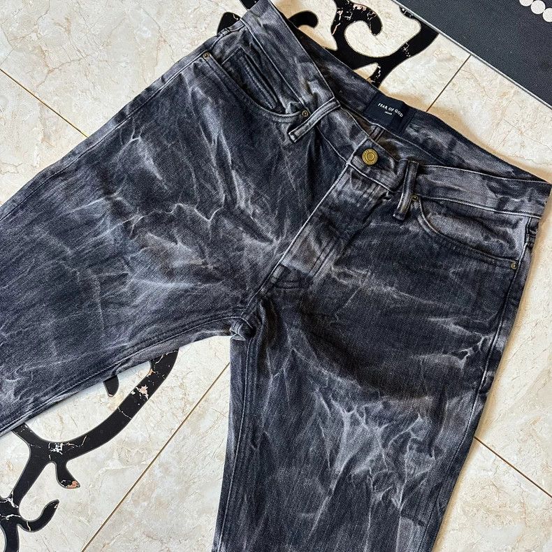 Fear of God Fear of God Black Water Ripple Denim - dmc Size US 32 / EU 48 - 2 Thumbnail