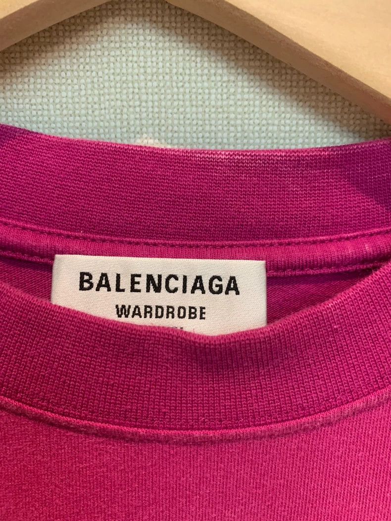 Balenciaga Balenciaga Pink Classic Logo Short Sleeve - dmc Size US XS / EU 42 / 0 - 6 Thumbnail