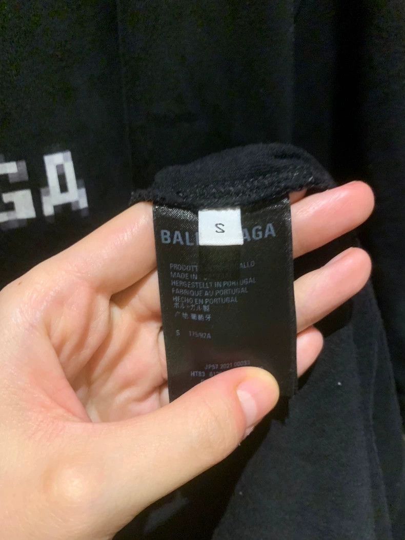 Balenciaga Balenciaga Black Mosaic Short Sleeve T-Shirt - dmc Size US S / EU 44-46 / 1 - 4 Thumbnail