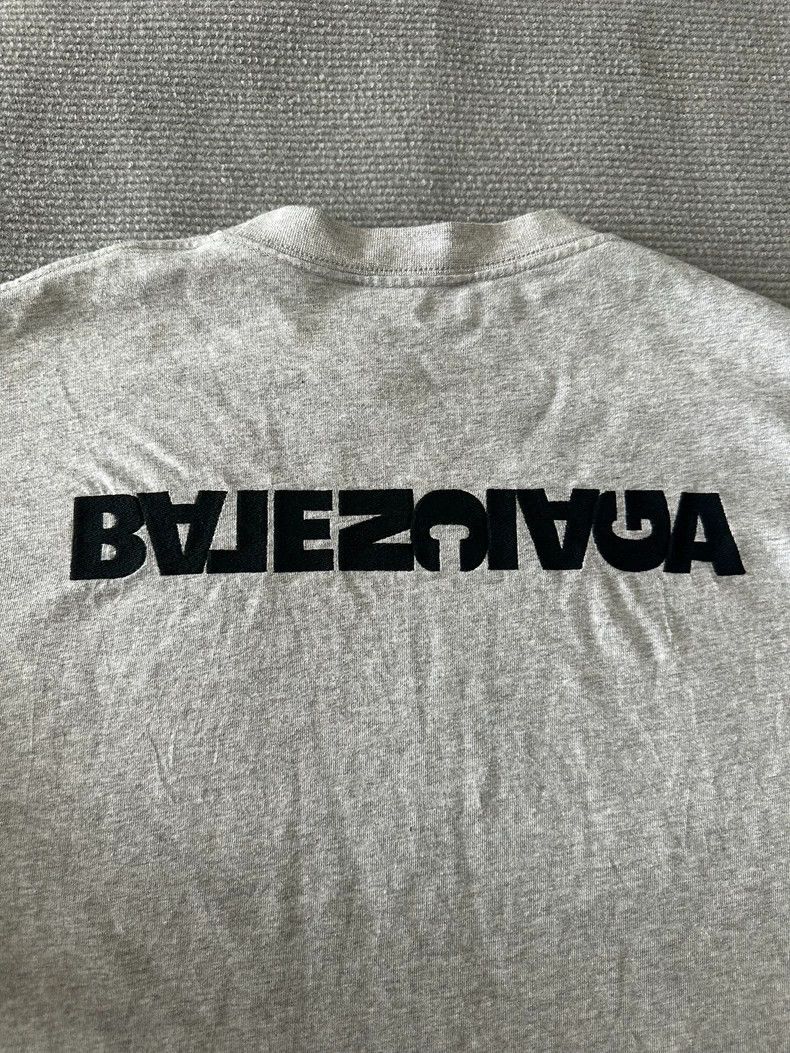 Balenciaga Balenciaga Reversed Logo Embroidered Short-Sleeve T-Shirt - dmc Size US XXL / EU 58 / 5 - 5 Thumbnail