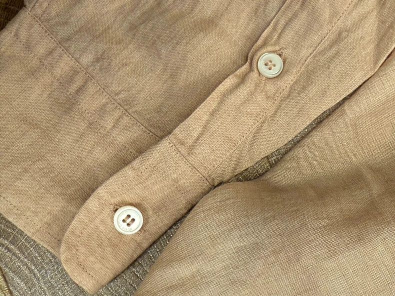 Loro Piana Loro Piana Pink Linen Shirt XL - dmc Size US XL / EU 56 / 4 - 8 Thumbnail