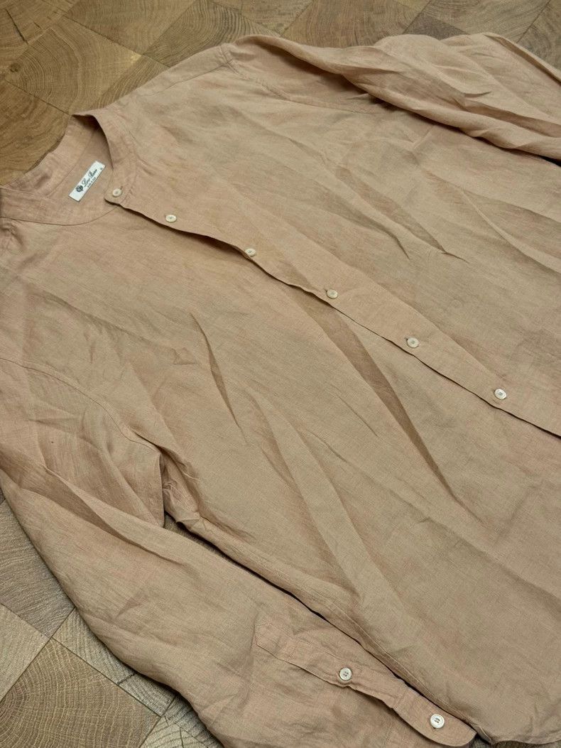 Loro Piana Loro Piana Pink Linen Shirt XL - dmc Size US XL / EU 56 / 4 - 3 Thumbnail