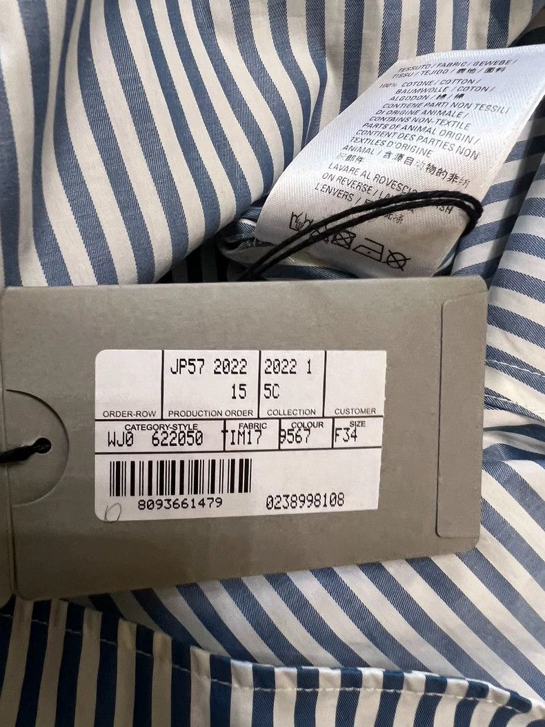 Balenciaga Balenciaga Blue White Check Logo Shirt - dmc Size US XS / EU 42 / 0 - 5 Thumbnail