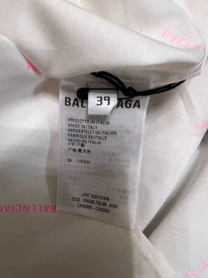 Balenciaga Balenciaga Pink Logo Print Button Shirt - dmc Size US M / EU 48-50 / 2 - 6 Thumbnail