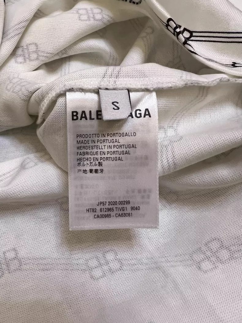 Balenciaga Balenciaga White Lock Print Short Sleeve - dmc Size US S / EU 44-46 / 1 - 5 Thumbnail