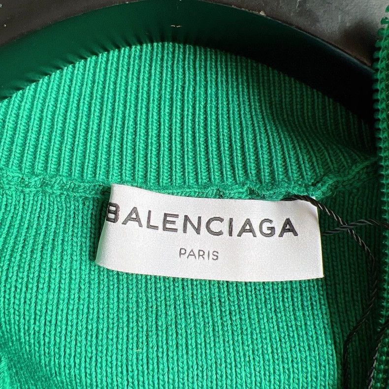 Balenciaga Balenciaga Green Ribbed Knit Top - dmc Size US S / EU 44-46 / 1 - 3 Thumbnail