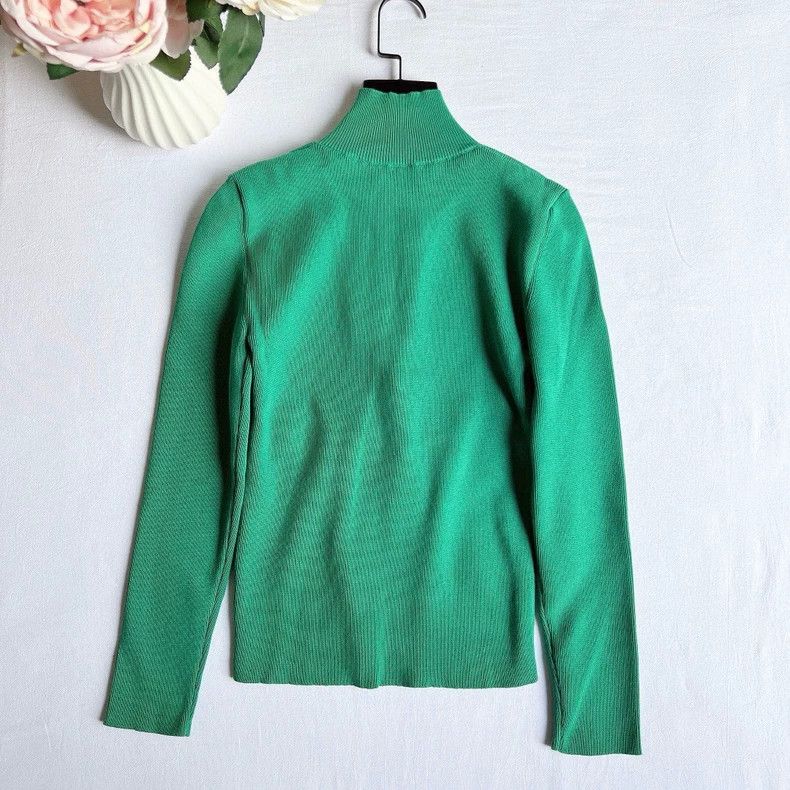 Balenciaga Balenciaga Green Ribbed Knit Top - dmc Size US S / EU 44-46 / 1 - 2 Thumbnail