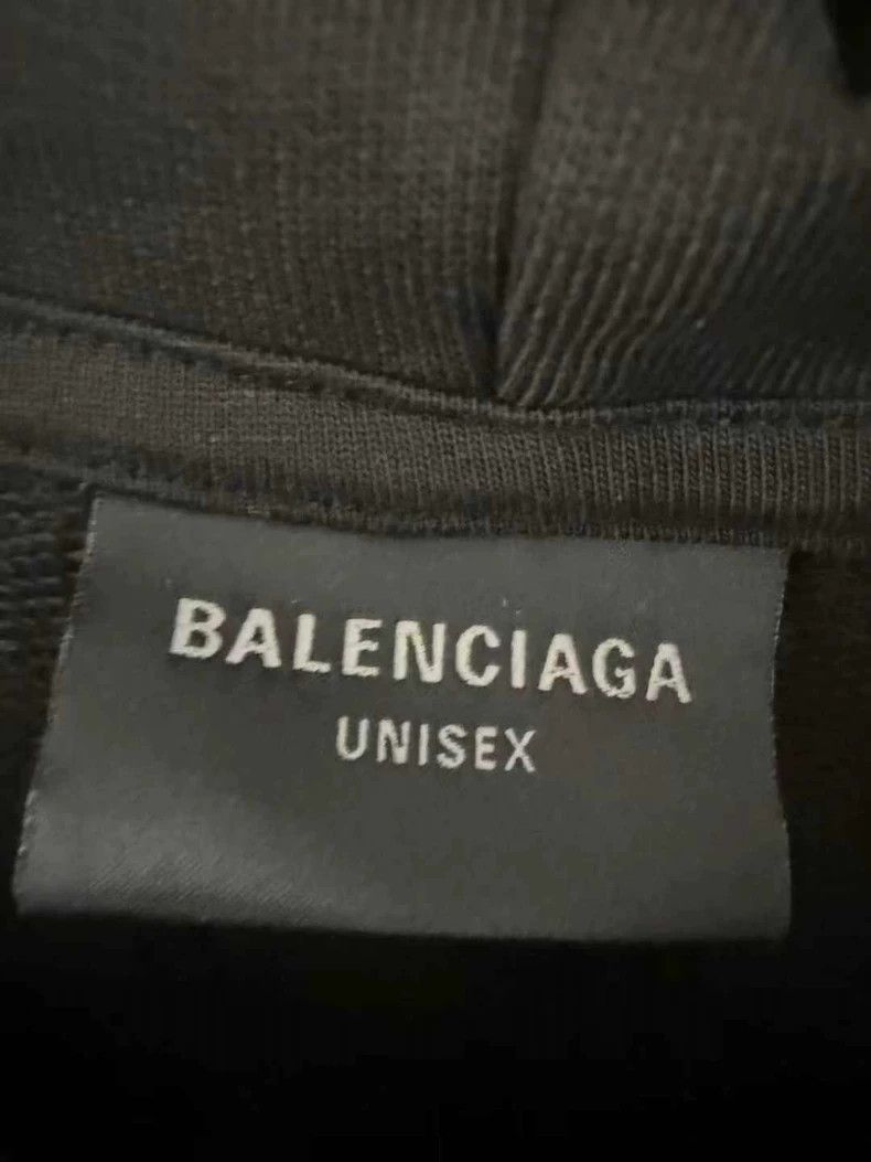 Balenciaga Balenciaga Crystal Logo Black Hoodie - dmc Size US L / EU 52-54 / 3 - 3 Thumbnail