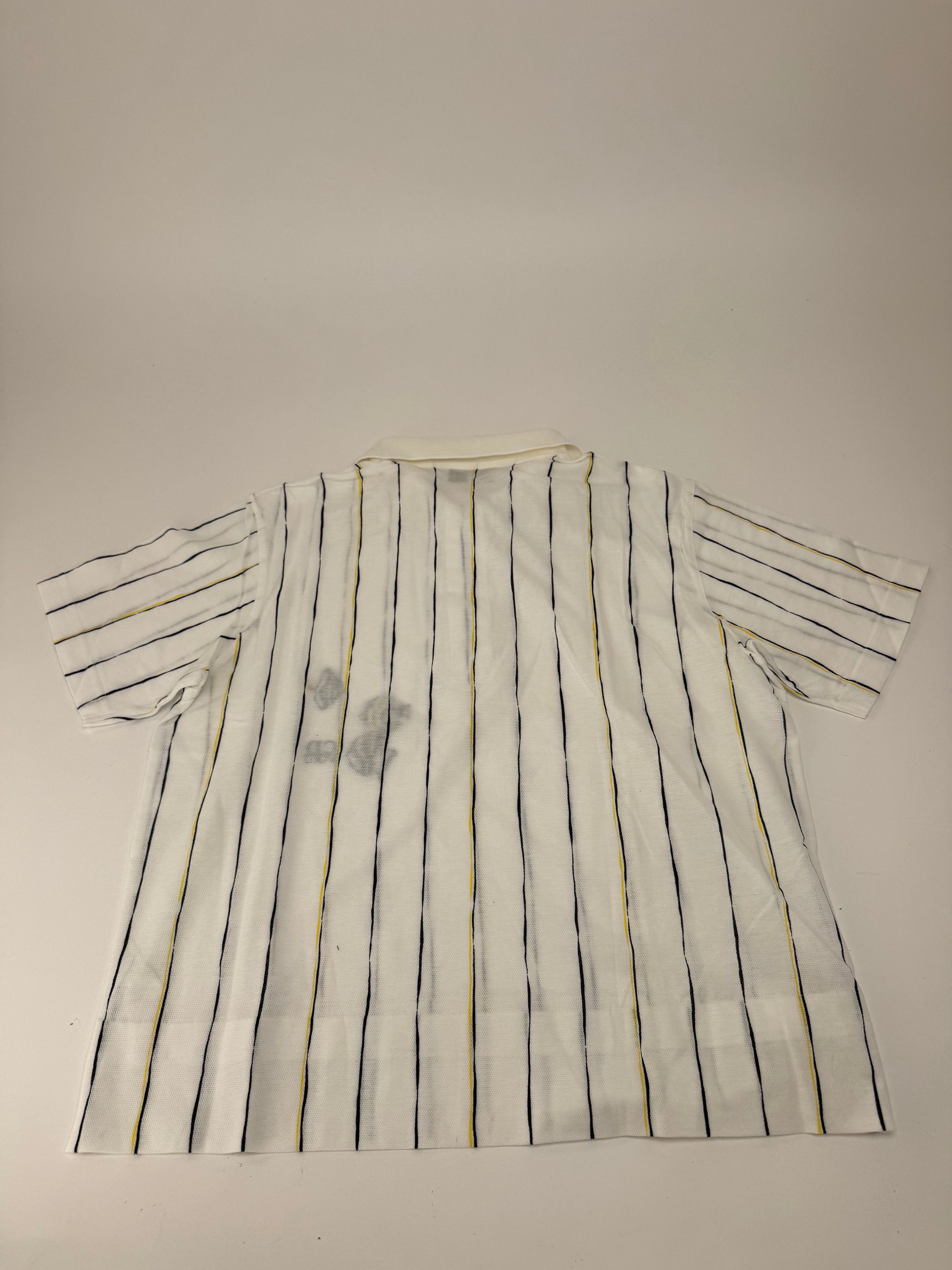 Dior Vintage Striped Polo Shirt Black white Yellow 36/S Size L / US 10 / IT 46 - 13 Thumbnail