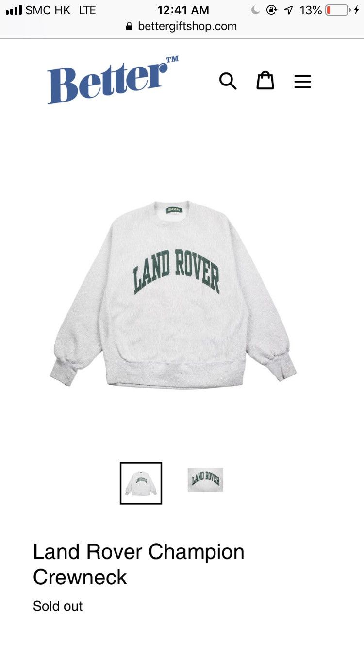 Land rover champion crewneck sale