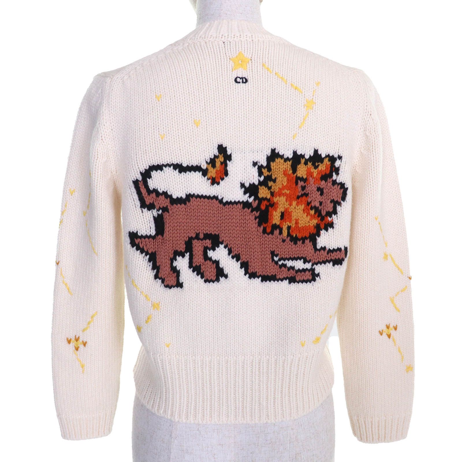Dior Dior Christian Dior Pixel Zodiac Leo Logo Cardigan Cotton Tops 244G52LN320 DUTY FREE for USA Size ONE SIZE - 3 Thumbnail