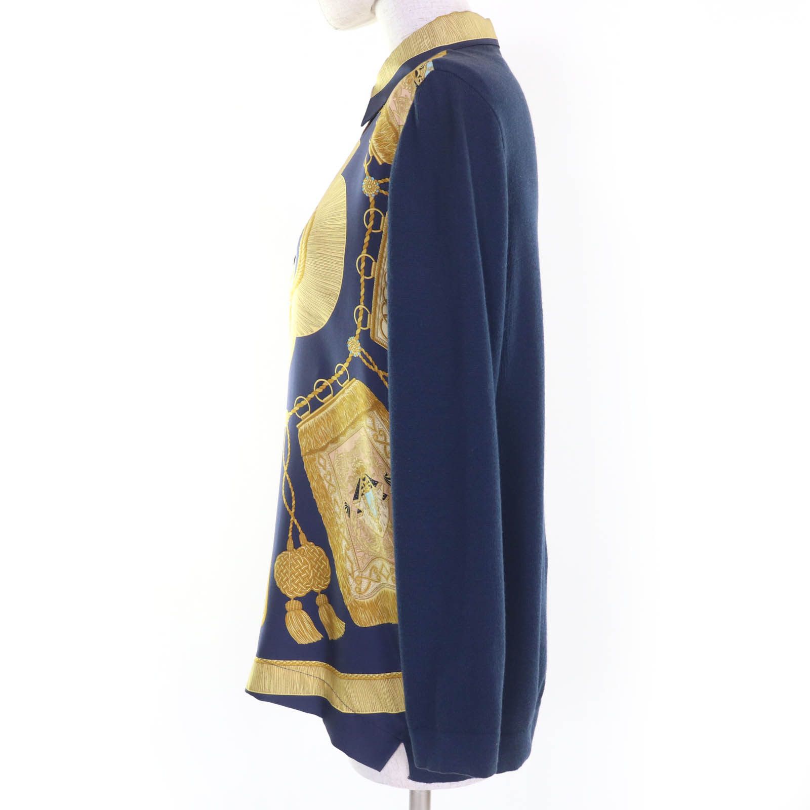 Hermes Hermes Hermes Cashmere twill knit Long Sleeve Shirt Others Tops DUTY FREE for USA Size ONE SIZE - 2 Thumbnail