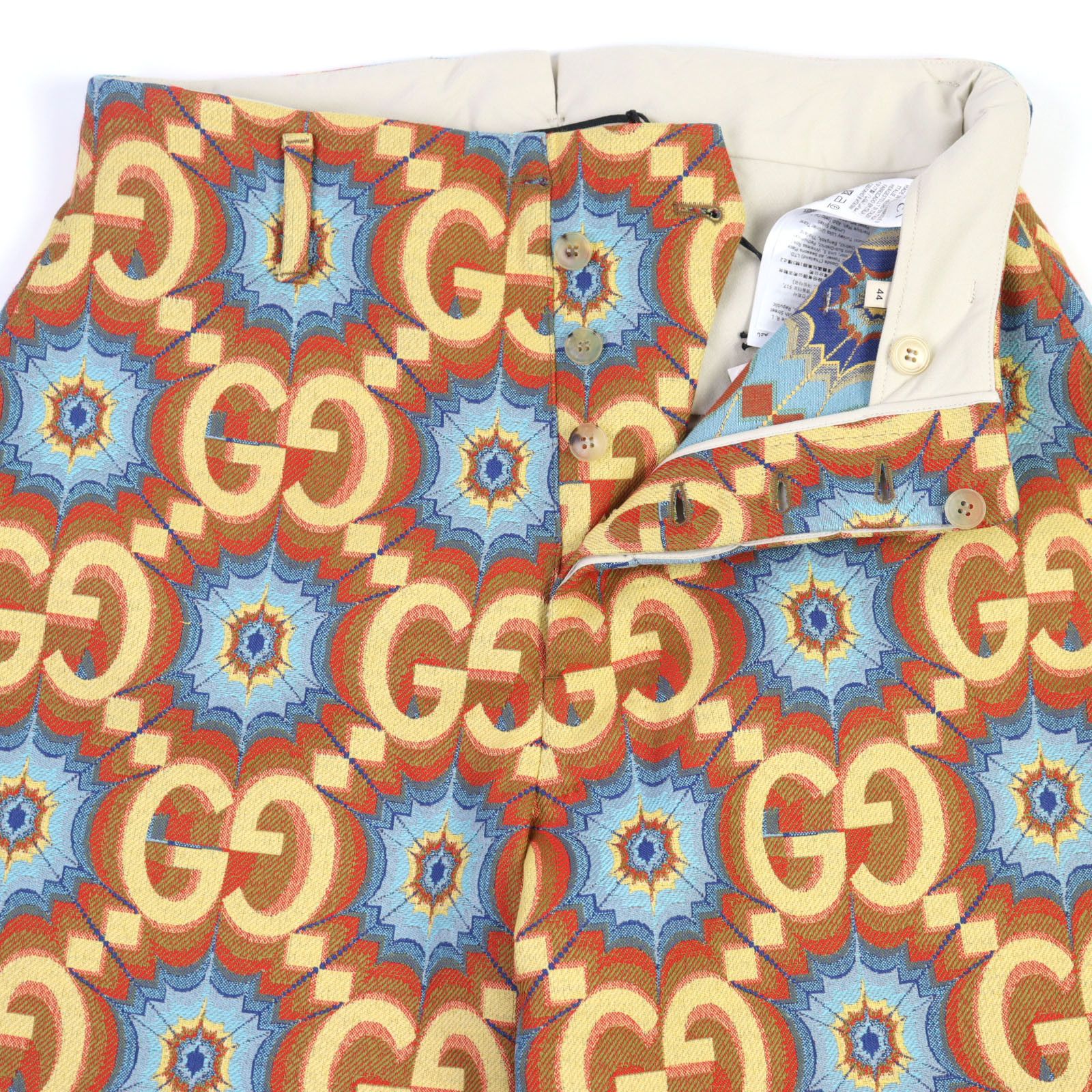 Gucci Gucci Gucci GG Kaleidoscope Equestrian-inspired Lamb Leather Pants Leather Pants 675277 Z8ASY DUTY FREE for USA Size ONE SIZE - 2 Thumbnail