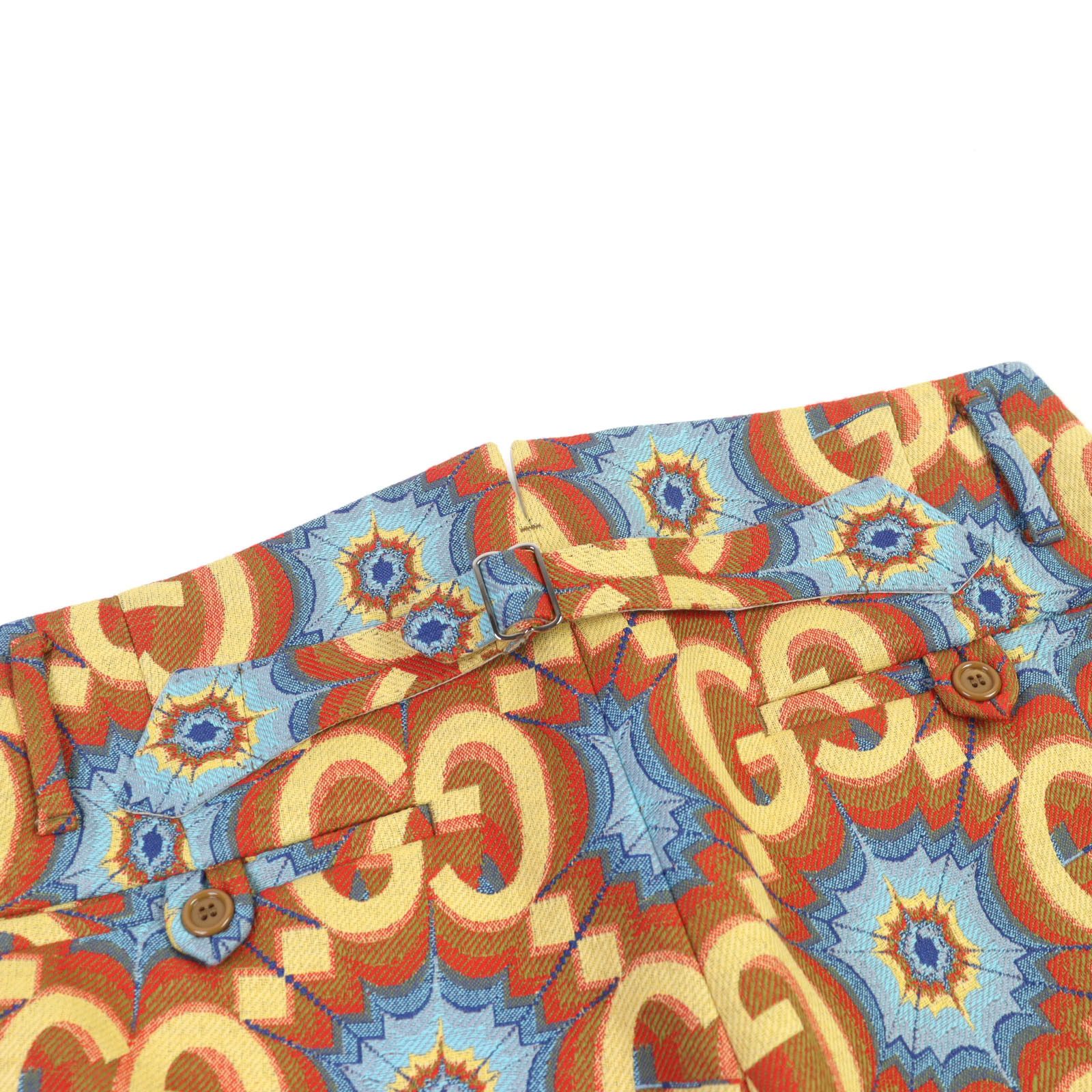 Gucci Gucci Gucci GG Kaleidoscope Equestrian-inspired Lamb Leather Pants Leather Pants 675277 Z8ASY DUTY FREE for USA Size ONE SIZE - 8 Thumbnail